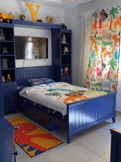 Dark Blue Bed