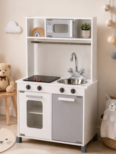 Gray kids kitchen