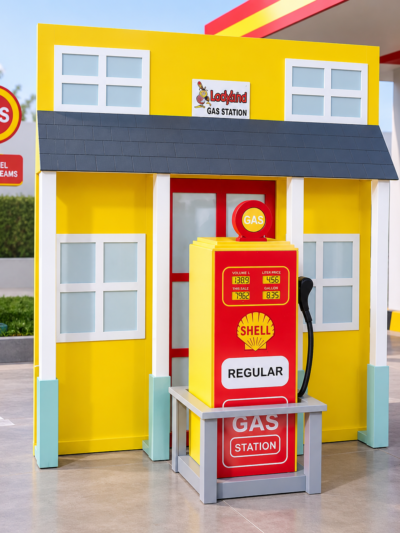 Gas Station with Decorative Partition
