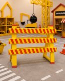 Construction area barrier