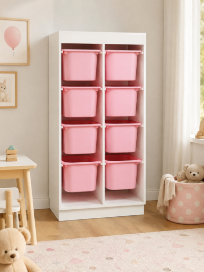 white stand storage