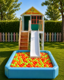 Elevated Playhouse with Slide