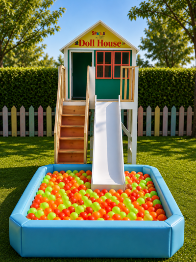 Elevated Playhouse with Slide