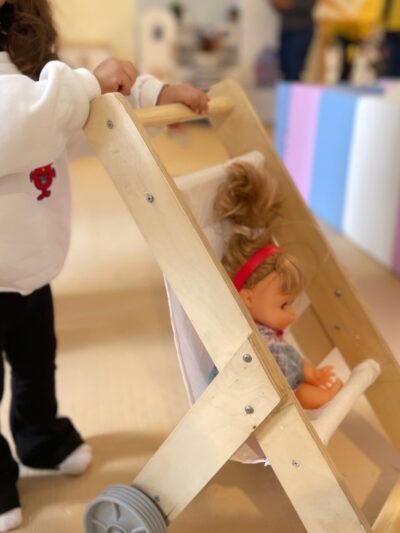 Wooden Doll Stroller