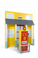 Gas Station with Decorative Partition