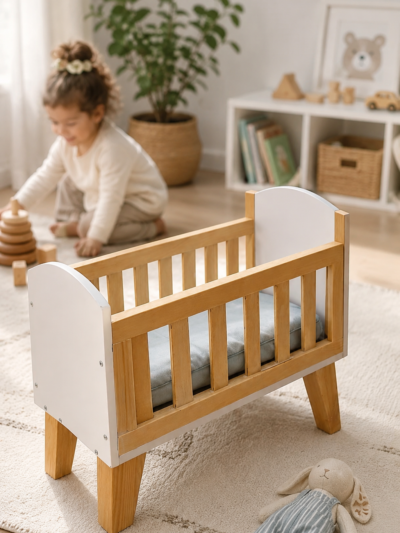 Wooden Doll Crib