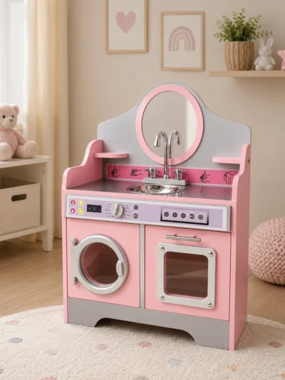 2-in-1 Play Kitchen & Washer