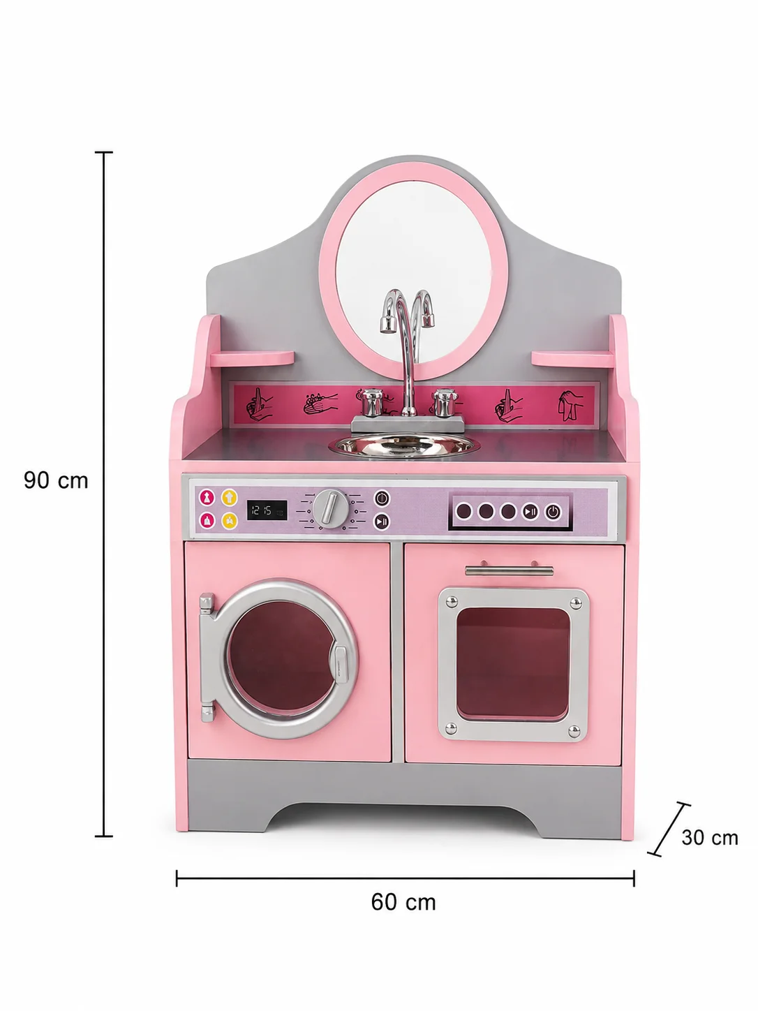 2-in-1 Play Kitchen & Washer - Image 5