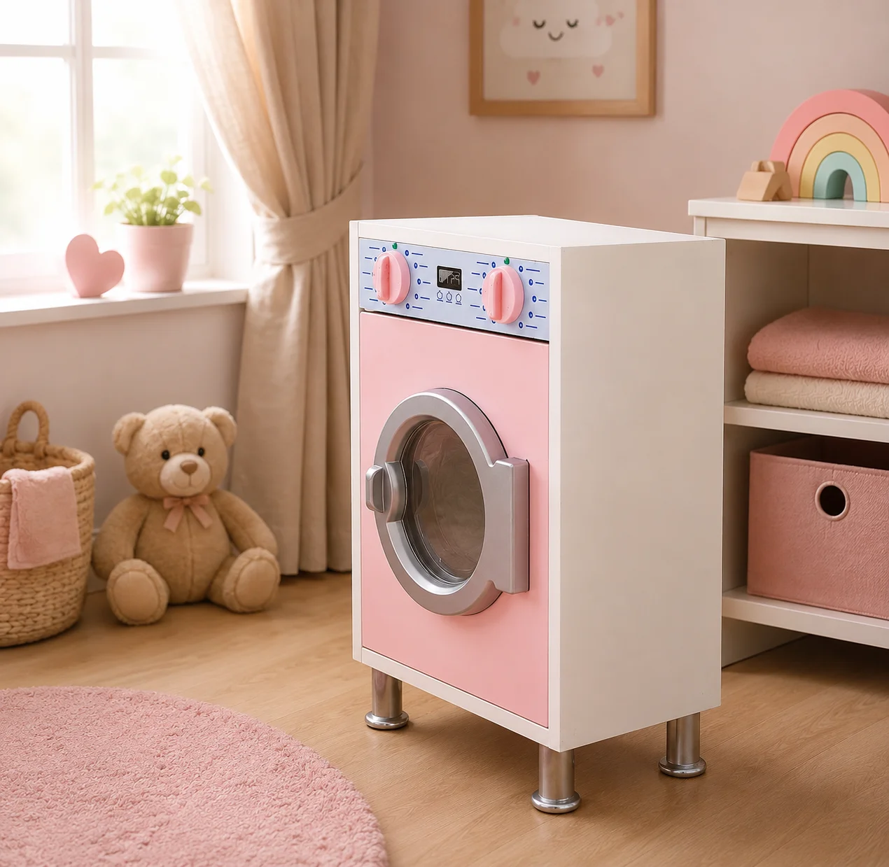 Pink Wooden Washer