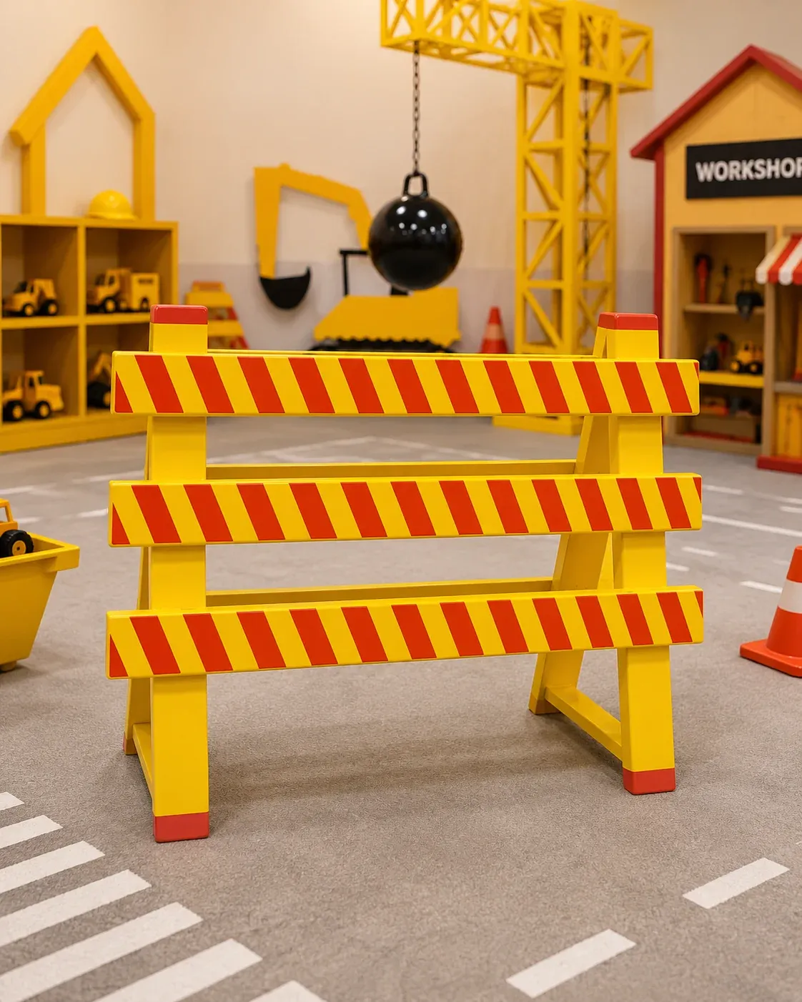 Construction area barrier