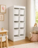 white stand storage