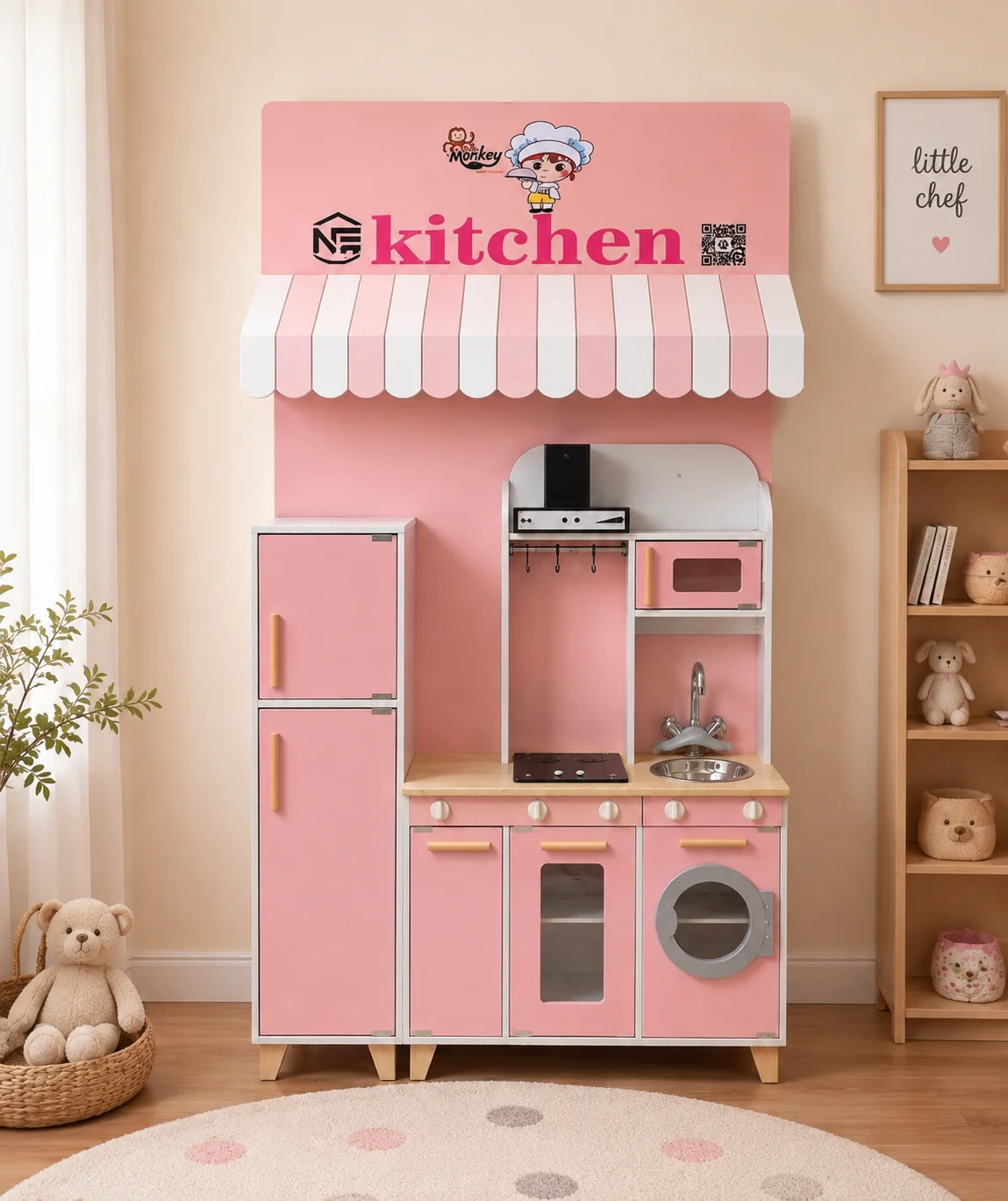 Pink Pretend Kitchen Set - Image 3