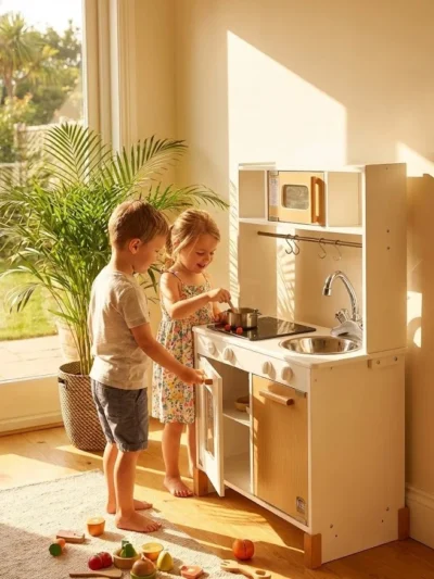wooden kids kitchen